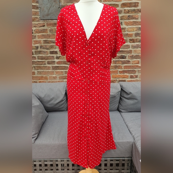 Joe Browns Dresses & Skirts - Joe Browns bnwt plus size uk26 red spot tea dress tie back